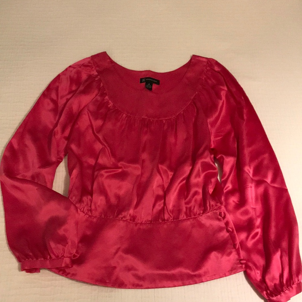 Bubble Gum Pink Silk Top